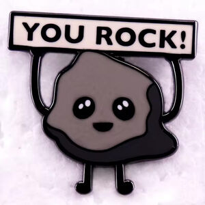 Cute Motivational 'You Rock!' Enamel Pin